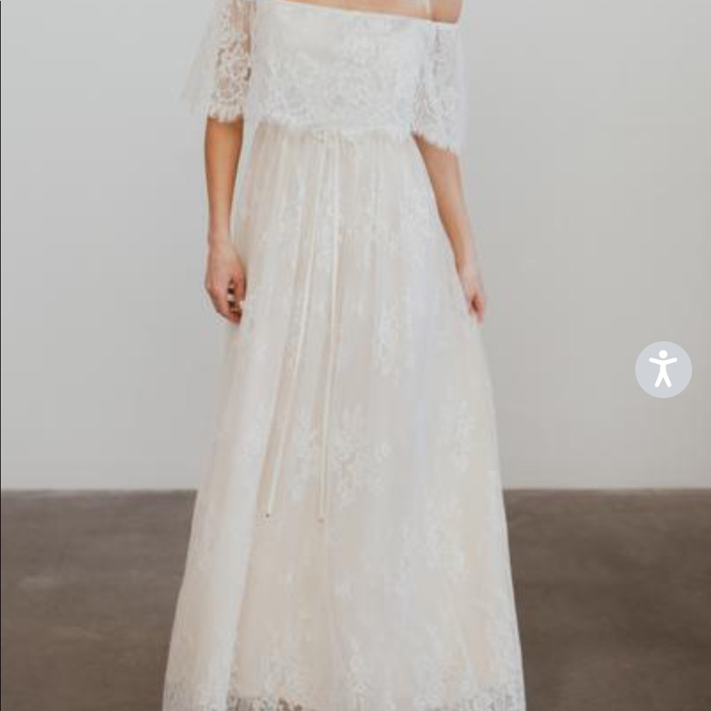 Baltic born White lace maxi dress